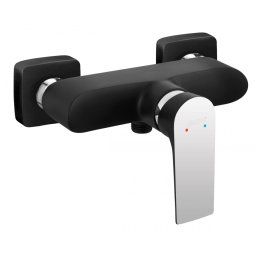 Square Black/Chrome - baterie perete duș - BAQ7BLC - Ferro