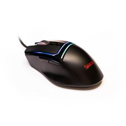 Mouse SPGM-ALIEN-PRO Gaming cu fir Optic RGB, Negru