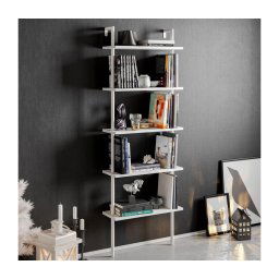 Bibliotecă de perete PAULA 174x60 cm albă