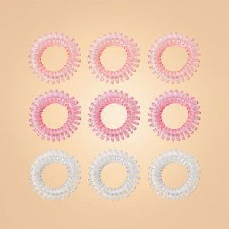 BeastPink Set de elastice de păr în spirală Pink