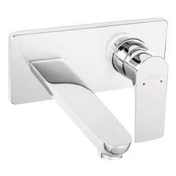 Algeo Square - baterie încastrată lavoar, pipă 18 cm - BAQ3PA18 - Ferro