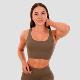 GymBeam Sutien sport Cut-Out Olive S