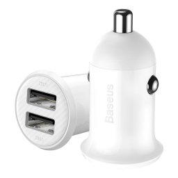 Grain Pro Car Charger 2x USB 4.8A (white)