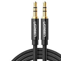 Accesorii Audio Hi-Fi Cablu audio mini 3.5 mm, Aluminiu, AUX, 2 m, Negru