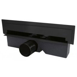 Wall Slim - rigolă duș încastrată în perete, negru - 30 cm - OLWS1-BL - Ferro