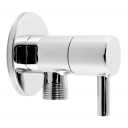 Rotondo robinet colțar 1/2”x3/8” cu cartuș ceramic și manetă metalică - Z295 - Ferro