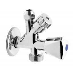 Robinet colțar în unghi combinat 3/8”x1/2”x3/4” - CF5105 - Ferro