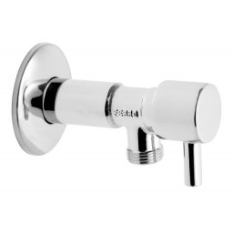Robinet colțar 1/2"x3/8" cu cartuș ceramic și manetă metalică - Z1238C - Ferro