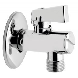 Robinet colțar 1/2”x3/8” cu bilă, filtru și manetă metalică - Z1238KF - Ferro
