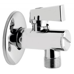 Robinet colțar cu bilă, filtru și manetă metalică - Z1212KF - Ferro