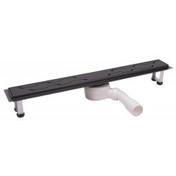 Rigolă duș liniară, negru - 80 cm - OL80-BL - Ferro