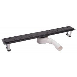 Rigolă duș liniară, negru - 70 cm - OL70-BL - Ferro
