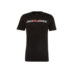 JACK & JONES Tricou 'Essentials' roșu intens / negru / alb