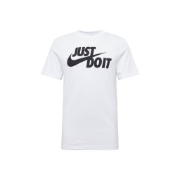 Nike Sportswear Tricou 'Swoosh' negru / alb murdar