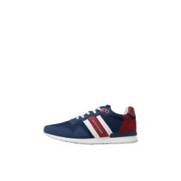 JACK & JONES Sneaker low 'Stellar' albastru închis / roșu carmin / alb