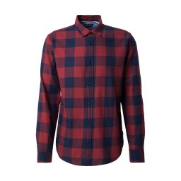 JACK & JONES Cămașă albastru închis / roșu vin