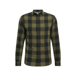 JACK & JONES Cămașă oliv / negru