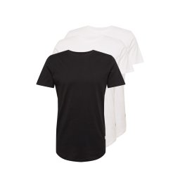 JACK & JONES Tricou 'Noa' negru / alb
