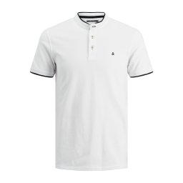 JACK & JONES Tricou 'JJEPaulos' negru / alb murdar