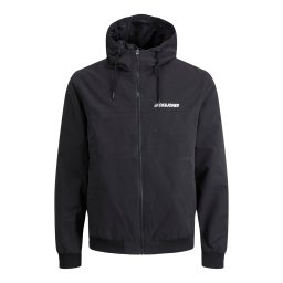 JACK & JONES Geacă de primăvară-toamnă 'JJERush' negru / alb