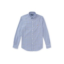 Polo Ralph Lauren Cămașă albastru / maro coniac / alb