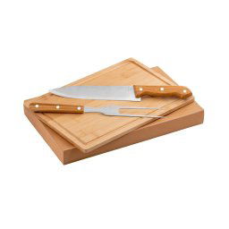 Set platou de bucatarie cu 2 ustensile, Everestus, 22FEB0074, 360x210x40 mm, Otel, Natur, saculet inclus