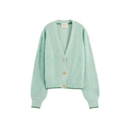 SCOTCH & SODA Jachetă Fuzzy Knitted Cardigan 167950 SC4897 aqua green