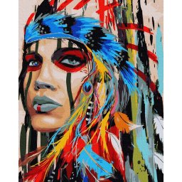 Set pictura pe numere, cu sasiu, Spirit liber, 40x50 cm