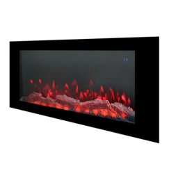 Semineu Electric de Perete 3D cu Sunet busteni, Smart WI-FI, 7 culori si 5 nivele de intensitate a flacarilor, Telecomanda