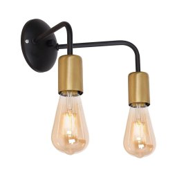 Aplică BRENDA 2xE27/60W/230V neagră/aurie