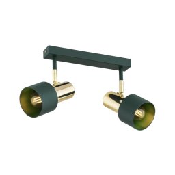Spot DORIA 2xE27/15W/230V verde/alamă Argon 7114