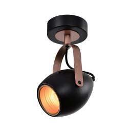 Spot ANICA 1xE14/40W/230V negru/cupru
