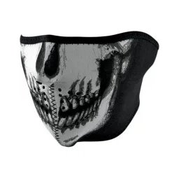 Mască Moto ZAN HEADGEAR GLOW SKULL · Negru / Alb cu Motiv