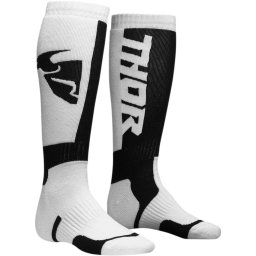 Șosete Enduro - Cross THOR MX S8 · Alb / Negru