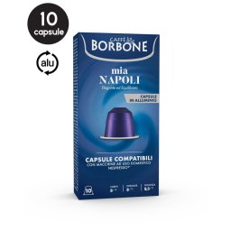 10 Capsule Aluminiu Borbone Mia Napoli – Compatibile Nespresso