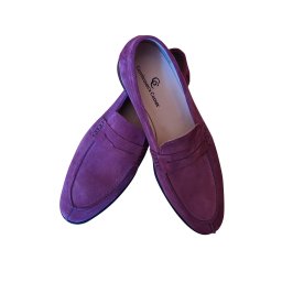 Loafers piele intoarsa Gentlemen`s Corner - Mov