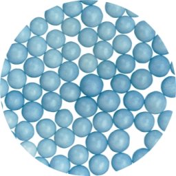 Perle Zahar Bleu Mate O 4 mm, 1.2 Kg