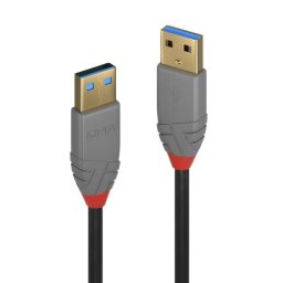 Cablu Lindy 1m USB 3.0 Typ A to B, Anthr