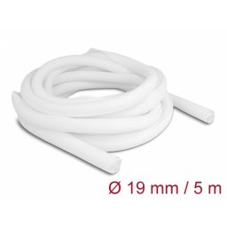 Plasa pentru organizarea cablurilor cu auto-inchidere 5 m x 19 mm Alb, Delock 20810