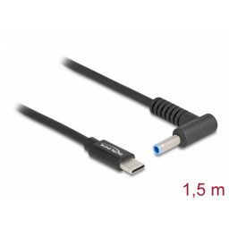 Cablu de alimentare laptop USB type C la HP 4.5 x 3.0 mm 20V/3A 1.5m, Delock 87971