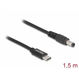 Cablu de alimentare laptop USB type C la DC 5.5 x 2.1 mm 20V/3A 1.5m, Delock 87977
