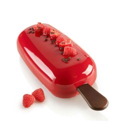 Forma Silicon Tort 3D pentru Inghetata si Desert pe Bat Stecco 18.5 x 9.5 x H 5.8 cm, 765 ml
