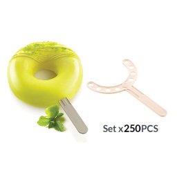 Bastonase Plastic Desert Inghetata pe bat Donuts, 250 bucati