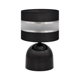 Lampă de masă HELEN 1xE27/15W/230V negru/argintiu