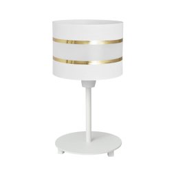 Lampă de masă HELEN 1xE27/15W/230V albă/aurie