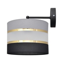 Lampă de perete HELEN 1xE27/15W/230V neagră/gri/aurie