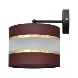 Lampă de perete HELEN 1xE27/15W/230V maro/neagră/aurie