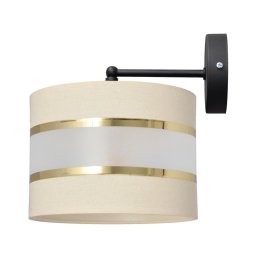 Lampă de perete HELEN 1xE27/15W/230V crem/neagră/aurie