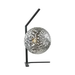 Lampă de masă JUNO 1xE27/7W/230V gri/neagră Klausen 108002