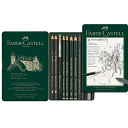 Set creioane Pitt Monochrome Grafit 11 buc/set Faber-Castell